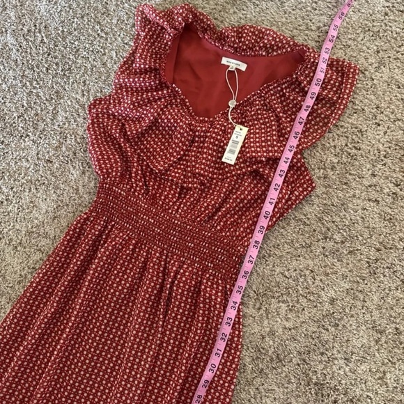 NWT MAX STUDIO
Ruffled V-neck Sleeveless Maxi Dress In Rstbrcrd
Size Small - Picture 10 of 12